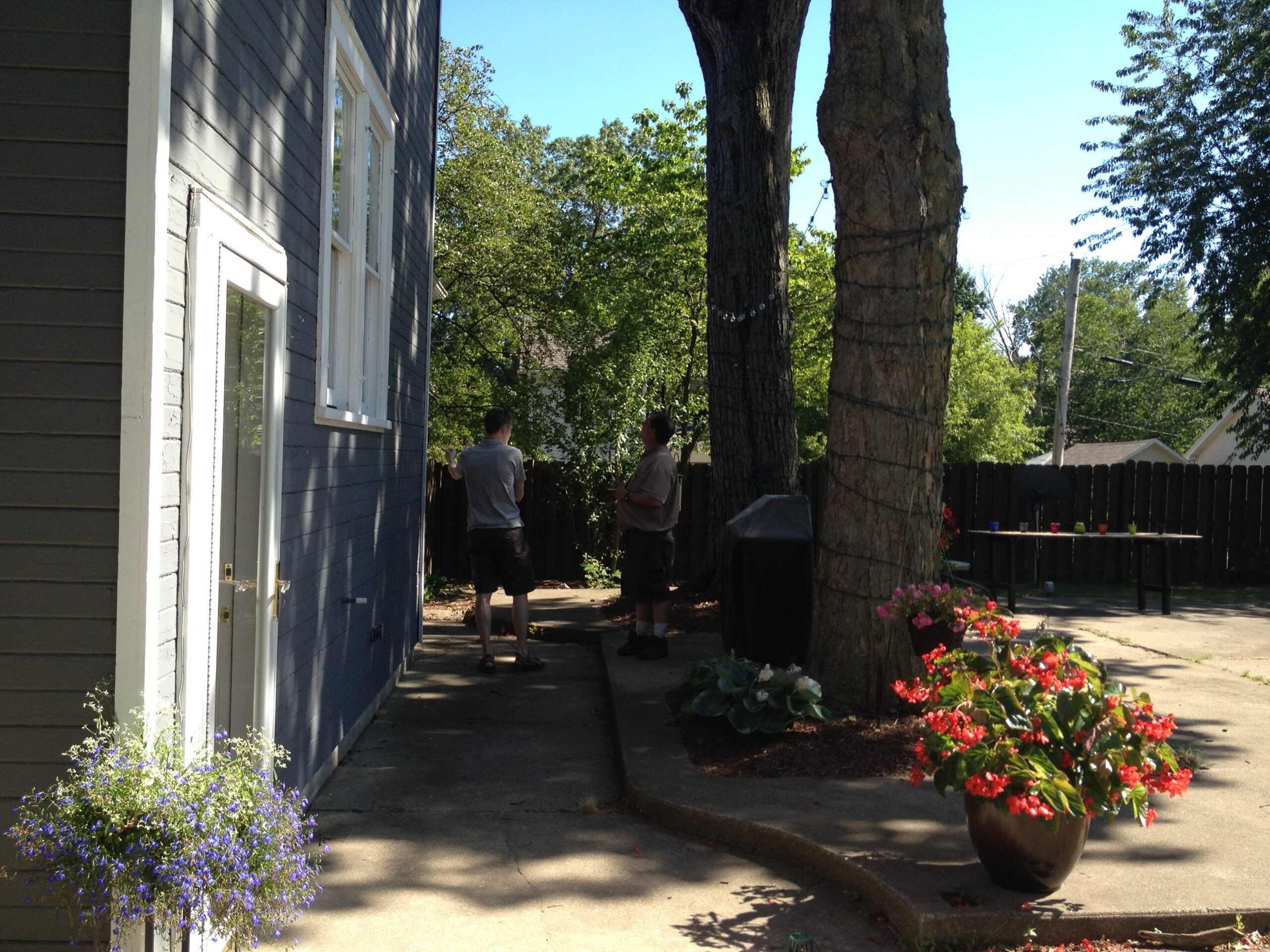 Rear of house upon move-in