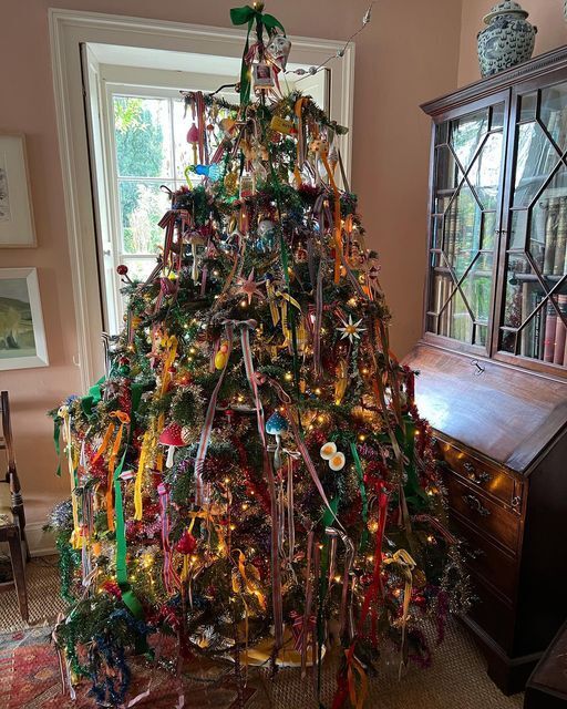 colorful christmas tree decorations